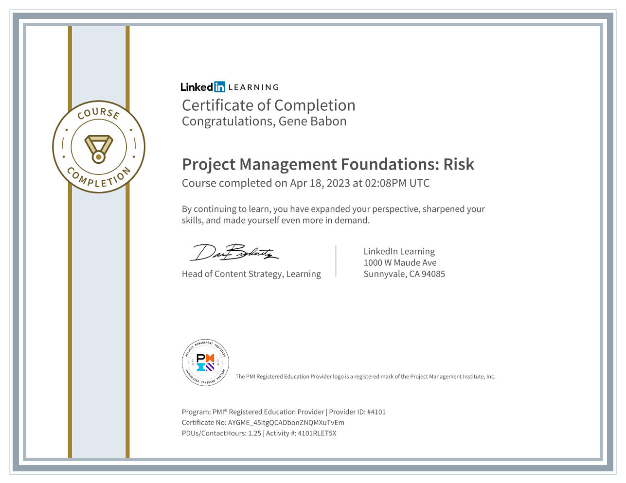 Project Management Foundations: Risk