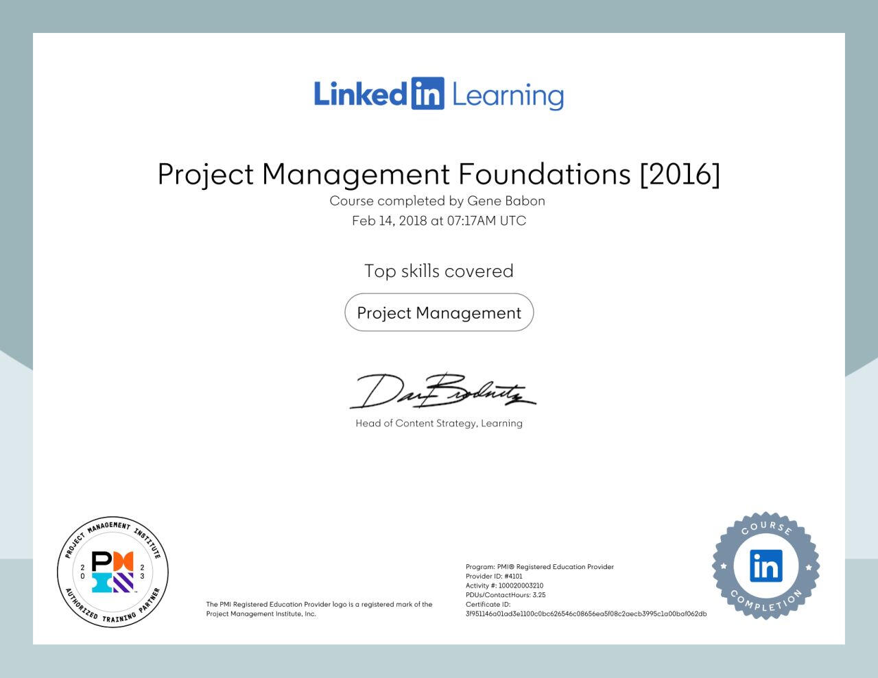 Project Management Foundations [2016]