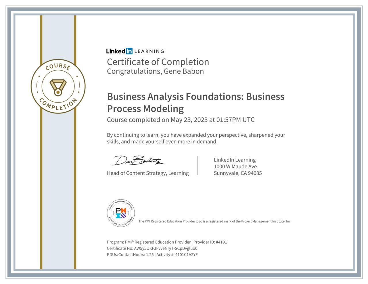 Business Analysis Foundations: Business Process Modeling